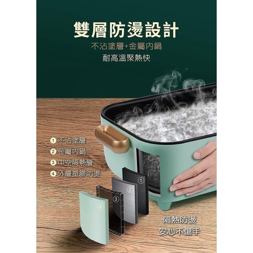 【現貨x免運x發票🌈】魔力家 M24 多功能不沾料理方鍋5.3L 料理鍋 快煮鍋 不沾鍋 電煮鍋 美食鍋 電火鍋-細節圖6