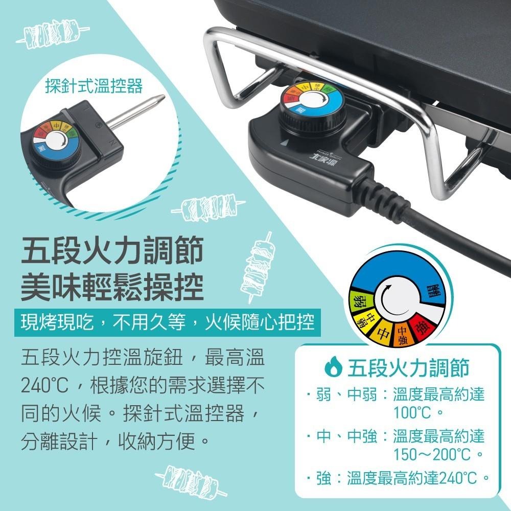 【公司貨x發票】大家源 BBQ多功能電烤盤 電燒烤盤 烤肉盤 燒烤盤 電烤爐 不沾烤盤 TCY-371601-細節圖5