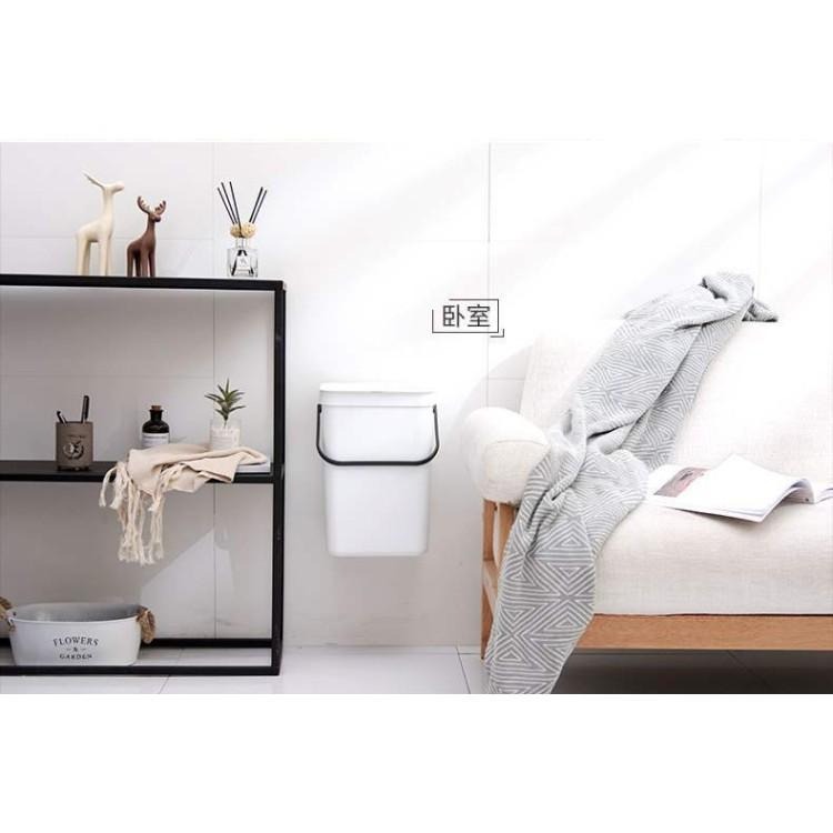 【公司貨】壁掛式垃圾桶 掛式垃圾桶 壁掛式掀蓋垃圾桶 廚餘桶 垃圾桶 浴室垃圾桶 附蓋垃圾桶 小垃圾桶-細節圖7