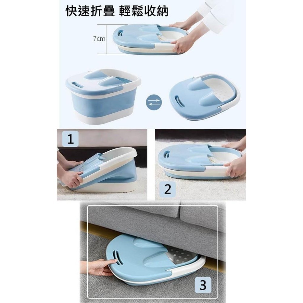 【公司貨x發票】折疊泡腳桶 送磨腳石掛勾 摺疊泡腳桶 泡腳桶 摺疊足浴桶 折疊泡腳盆 按摩 泡腳機 洗腳盆-細節圖3