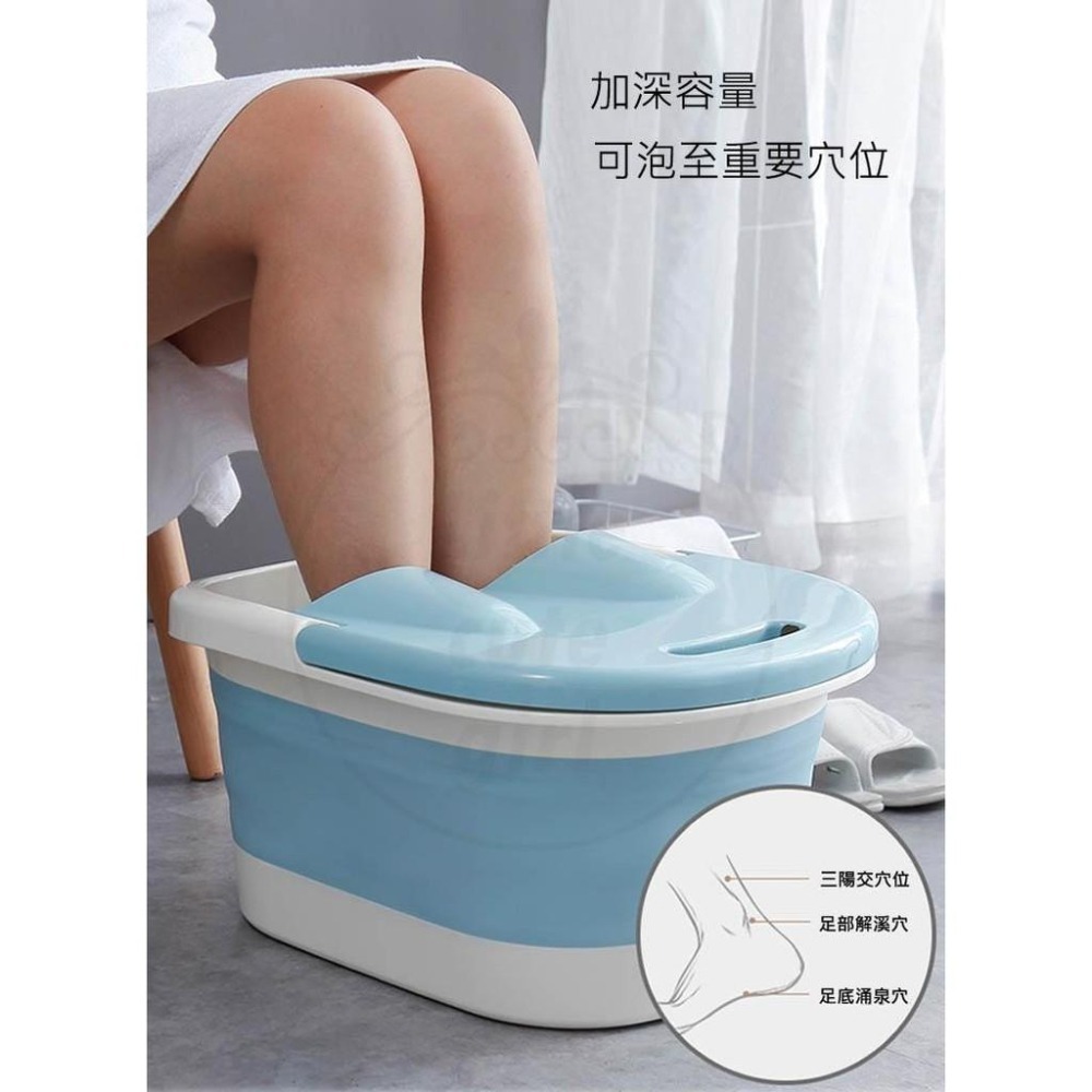 【公司貨x發票】折疊泡腳桶 送磨腳石掛勾 摺疊泡腳桶 泡腳桶 摺疊足浴桶 折疊泡腳盆 按摩 泡腳機 洗腳盆-細節圖6