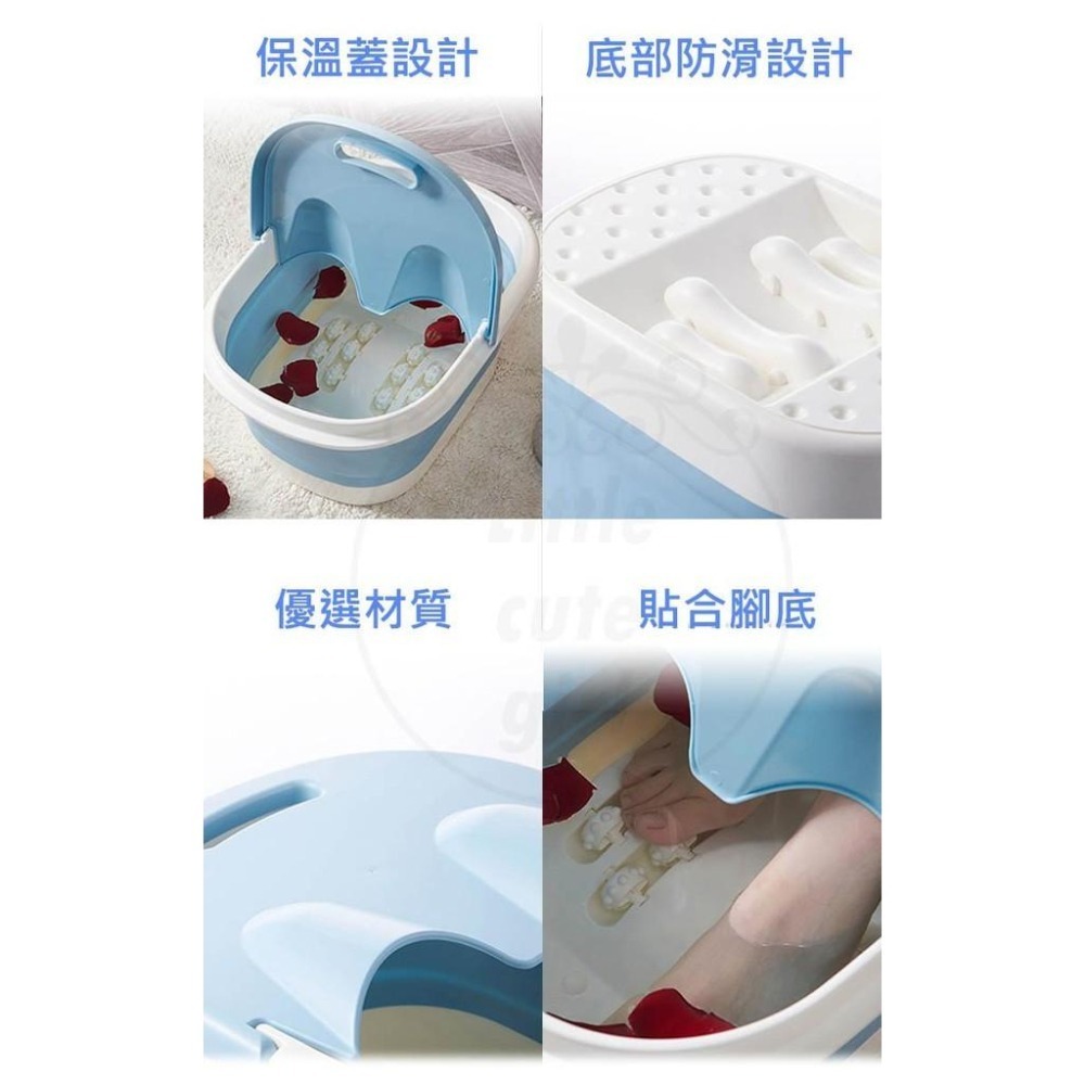 【公司貨x發票】折疊泡腳桶 送磨腳石掛勾 摺疊泡腳桶 泡腳桶 摺疊足浴桶 折疊泡腳盆 按摩 泡腳機 洗腳盆-細節圖8