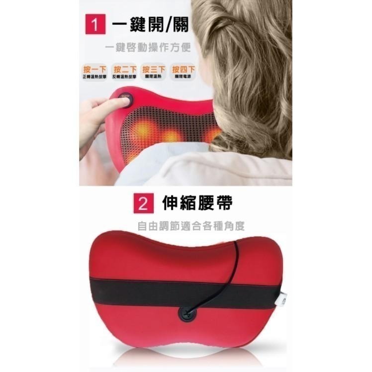 【免運】Kolin 歌林 溫熱揉捏按摩枕 按摩器 腰部按摩枕 肩頸按摩器 車家兩用 KMA-HC100-細節圖4