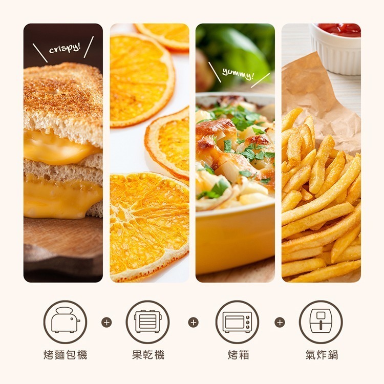 【免運x發票】NICONICO 16L多功能氣炸烤箱 NI-GB2307 氣炸鍋 烤麵包機 果乾機 小烤箱-細節圖3
