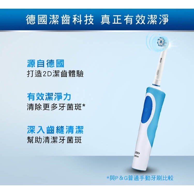 【公司貨x免運x發票】德國百靈 Oral-B 動感超潔電動牙刷 雙主機禮盒組贈4刷頭 D12N 歐樂B 電動牙刷-細節圖4