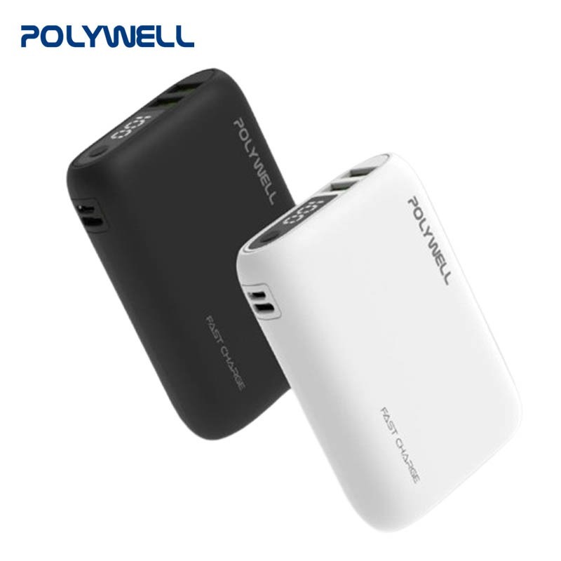 【快速出貨】POLYWELL 雙向快充行動電源 10000mAh 18W 行動電源 移動電源 快充-細節圖2