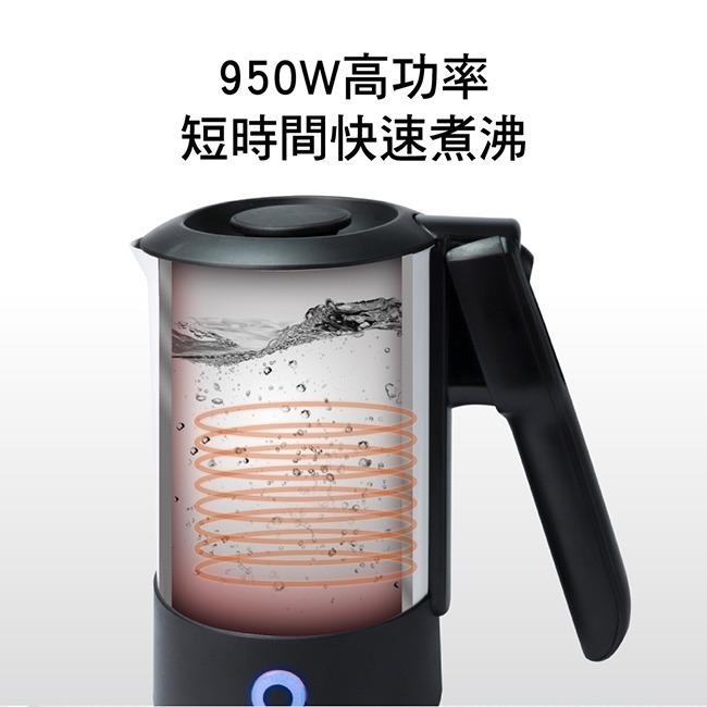 【免運費】KINYO 0.6L雙電壓旅行快煮壼 AS-HP70 摺疊把手 電茶壺 煮水壺 電熱水壺-細節圖4