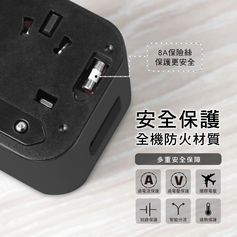【免運x快速出貨】KINYO 旅行萬國轉接頭 旅行萬用充電器 MPP-2345 3孔USB充電器 3.4A 旅行-細節圖9