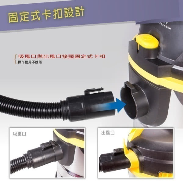 【宅配免運】TECO 東元 不鏽鋼乾濕兩用吸塵器 XYFXJ021 20L 乾溼吹3合1不銹鋼吸塵器 吸塵機-細節圖6
