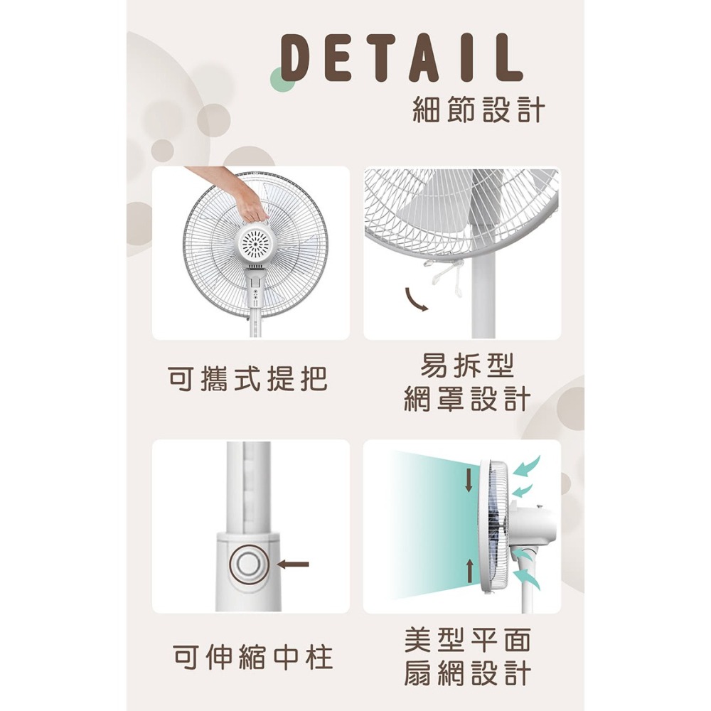 【快速出貨x發票】HERAN 禾聯 14吋 AC腳踏機械立扇 HAF-14AH53A 電風扇 電扇 純銅線馬達 涼風扇-細節圖7