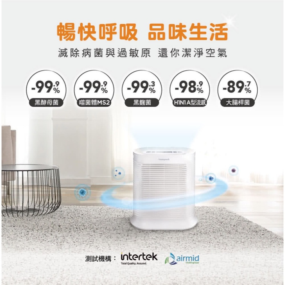 【公司貨x免運費x發票】Honeywell 抗敏 空氣清淨機 HPA-100APTW  4-8坪 清淨機 HPA100-細節圖6