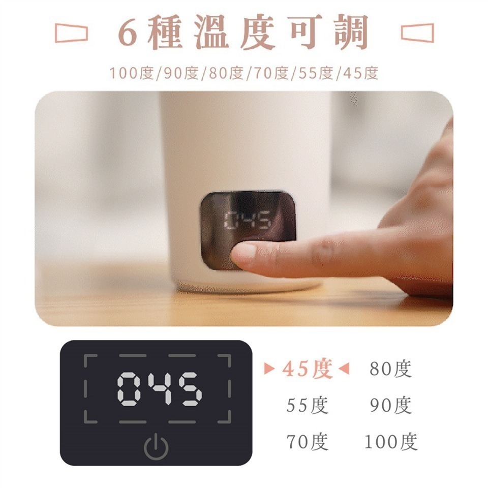 【免運】THOMSON 雙電壓智能即時行熱杯 TM-SAK65C 快煮杯 保溫杯 電茶壺 電熱水杯 快煮壺-細節圖3