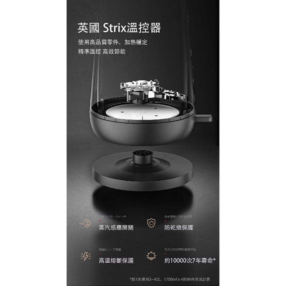 【免運費x發票】TOSHIBA 東芝 1.7L 316雙層防燙快煮壺 KT-17DRTTW(H) 煮水壺 電茶壺-細節圖6