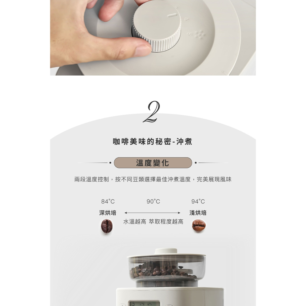 【免運】Siroca 全自動石臼式研磨咖啡機 SC-C2510 手沖咖啡機 電動磨豆機 咖啡研磨機-細節圖6