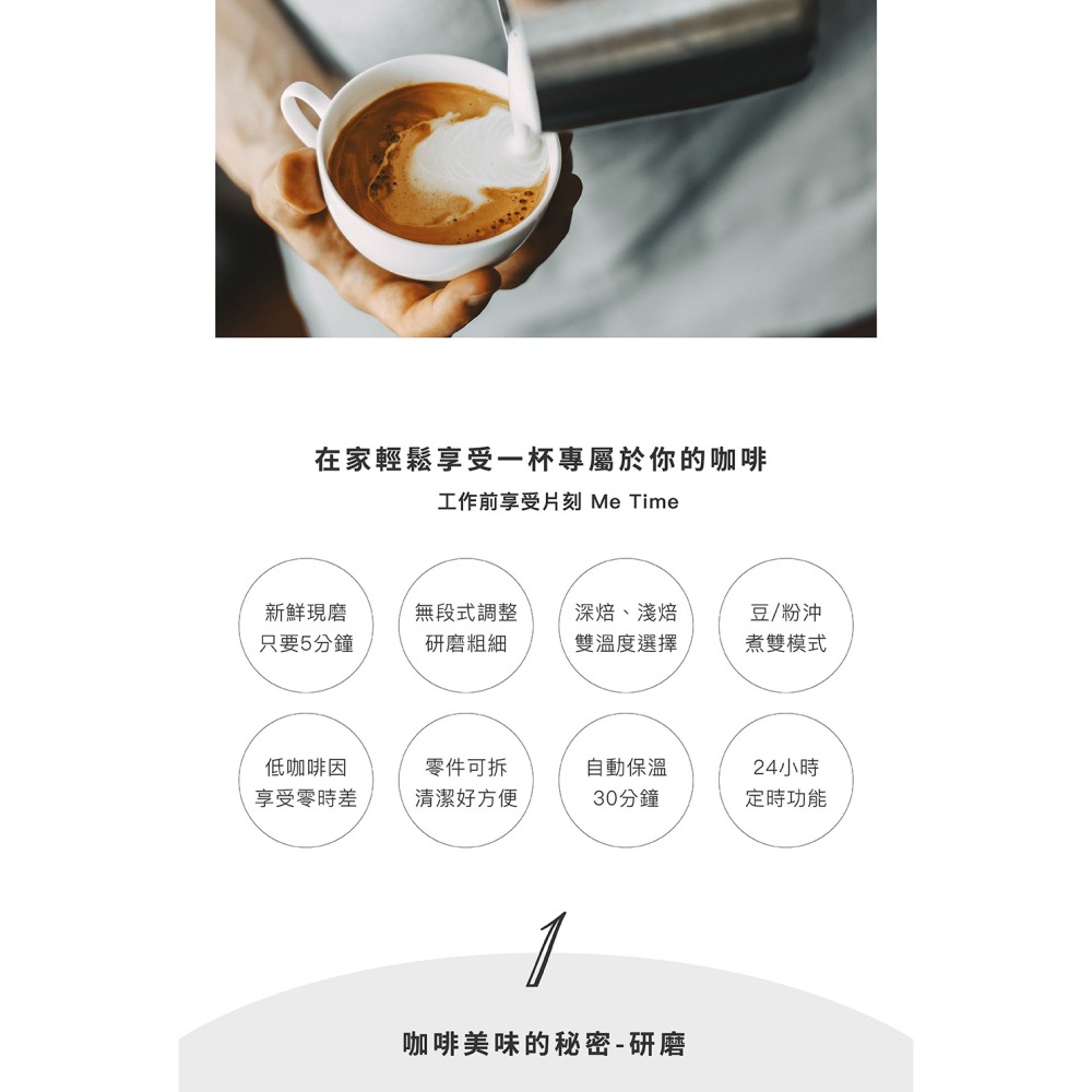 【免運】Siroca 全自動石臼式研磨咖啡機 SC-C2510 手沖咖啡機 電動磨豆機 咖啡研磨機-細節圖4