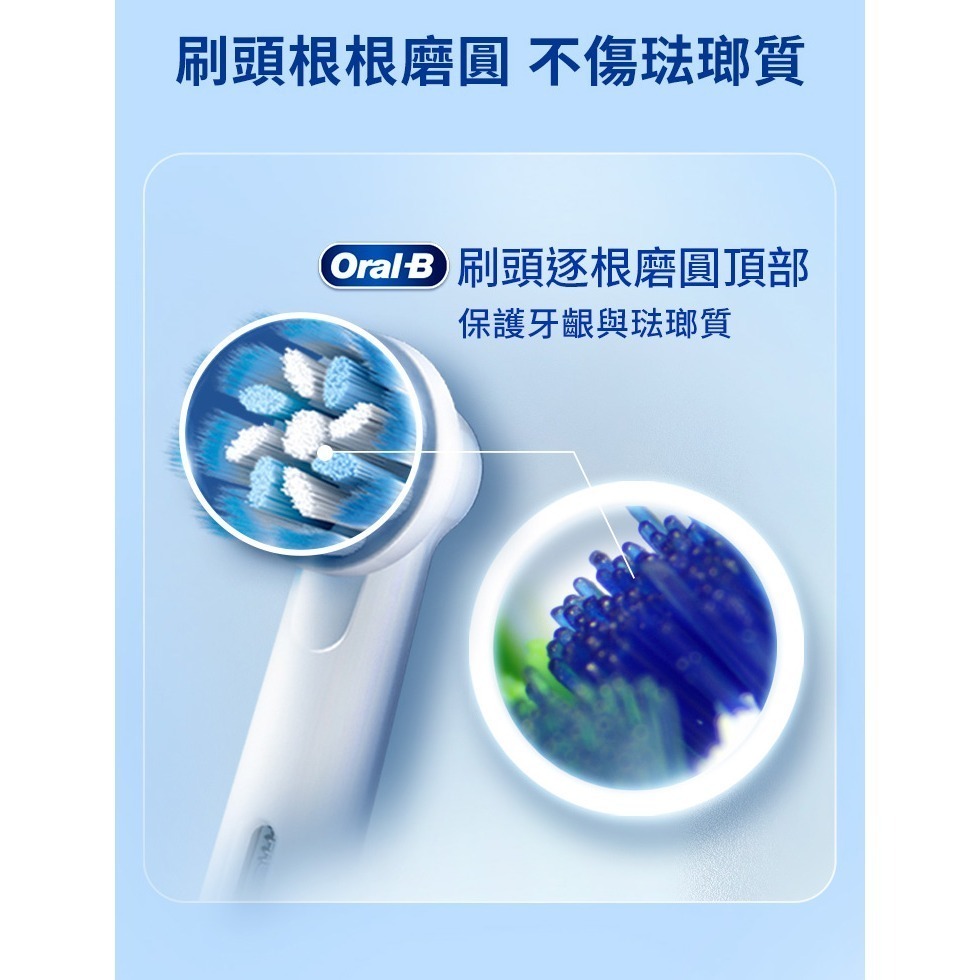【免運費】歐樂B Oral-B PRO1 3D電動牙刷 電動牙刷 牙刷 (公司貨) 簡約白/孔雀藍 音波牙刷-細節圖9