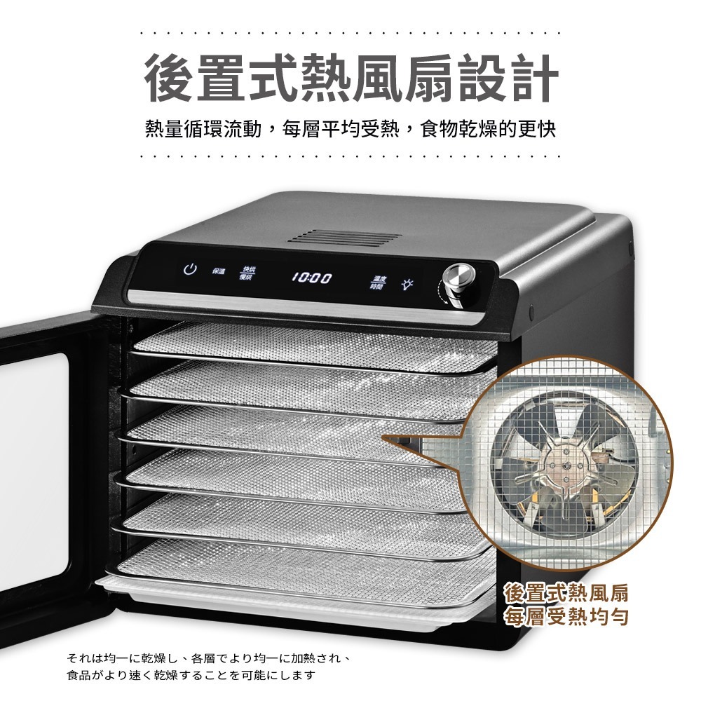 【宅配免運 】富力森 FURIMORI 六層溫控乾果機 FU-DF660 乾果機 乾燥機 果乾 食物烘乾機-細節圖8