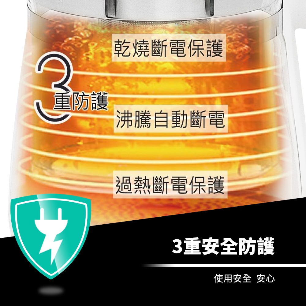 【免運】歌林 1.6L 多功能玻璃養生壺 快煮壺 KPK-XK2699 電熱壺 熱水壺 煮水壺 電茶壺 養身壺-細節圖7