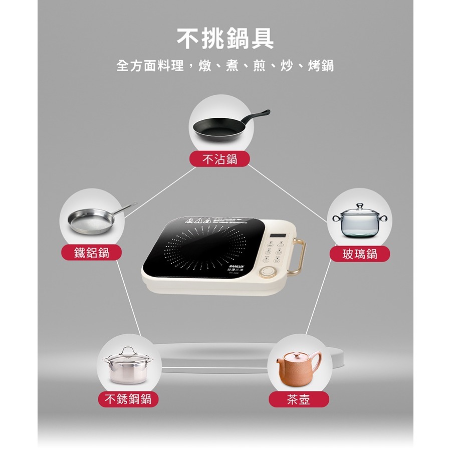 快速出貨【SANLUX 台灣三洋】微電腦觸控不挑鍋電陶爐 CIC-2402 電子爐 黑晶爐 電磁爐-細節圖3
