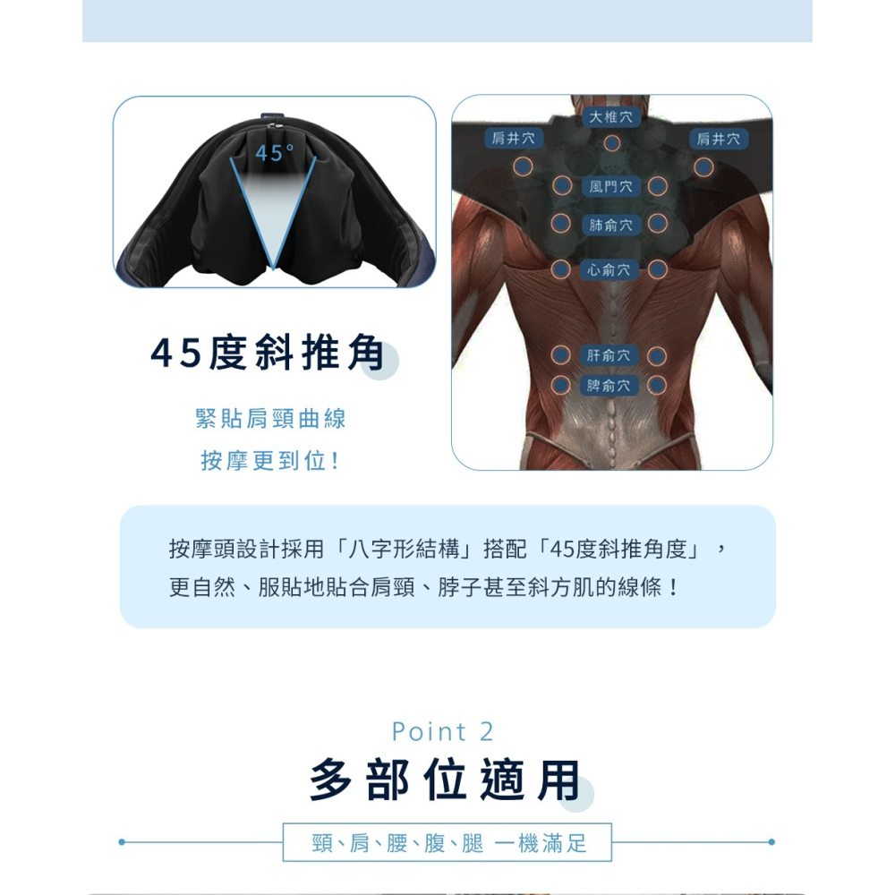 【快速出貨】Philips 飛利浦 按摩披肩 PPM3521DB/90 肩頸按摩器 揉捏 溫熱 按摩枕 肩頸按摩帶-細節圖6