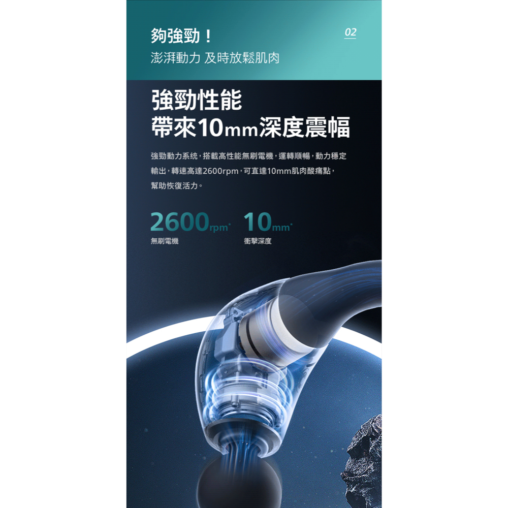【免運 Philips 飛利浦】臂式筋膜槍 PPM7331 按摩錘 不求人按摩槍 按摩器 母親節禮物-細節圖10