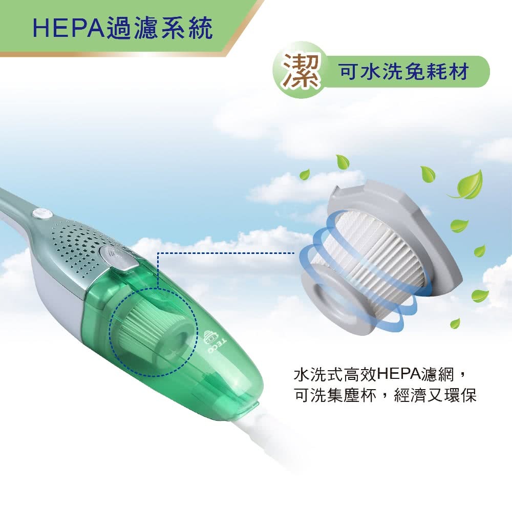 【免運】TECO東元 手持無線鋰電吸塵器 XYFXJ601 手持吸塵器 吸塵器 直立式吸塵器-細節圖5