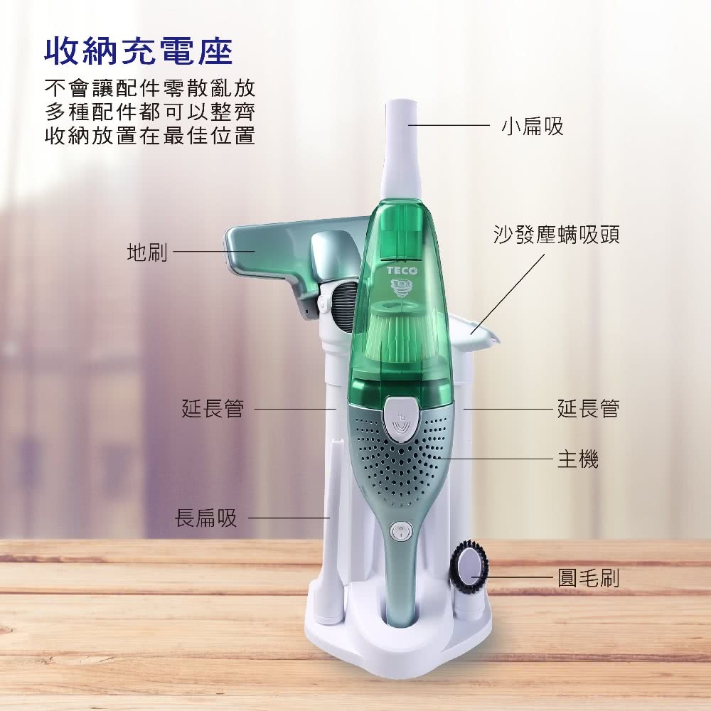 【免運】TECO東元 手持無線鋰電吸塵器 XYFXJ601 手持吸塵器 吸塵器 直立式吸塵器-細節圖6