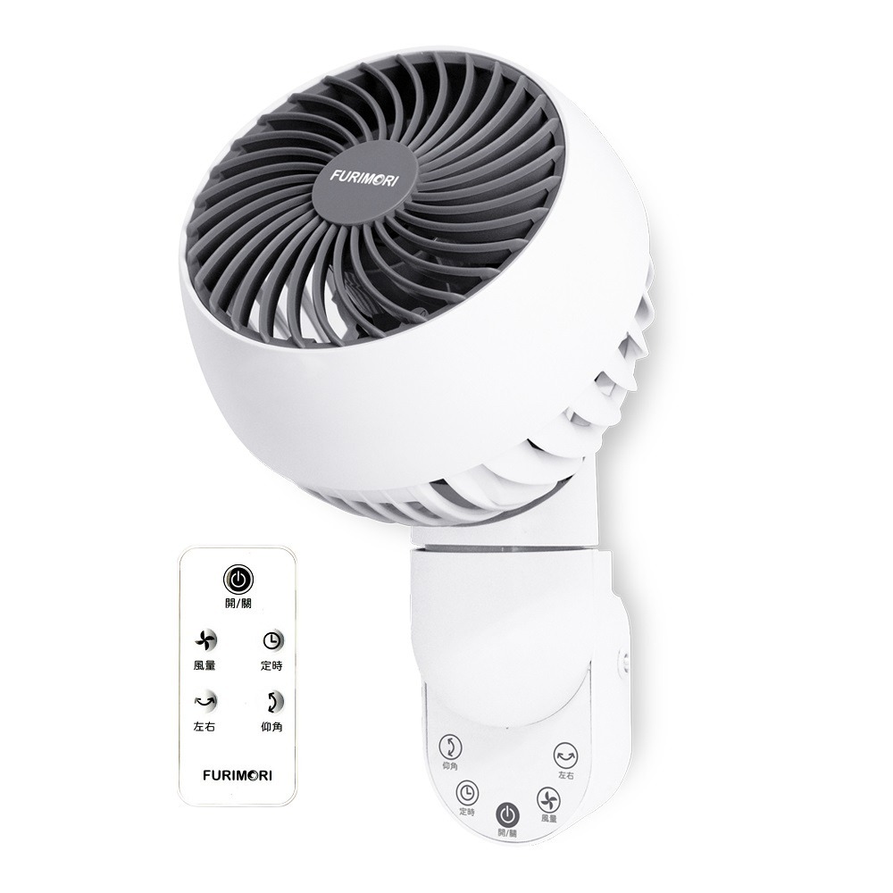 【快速出貨】FURIMORI 富力森 6吋遙控擺頭壁掛扇 FU-368 壁扇 電風扇 壁掛風扇 廁所風扇-細節圖2