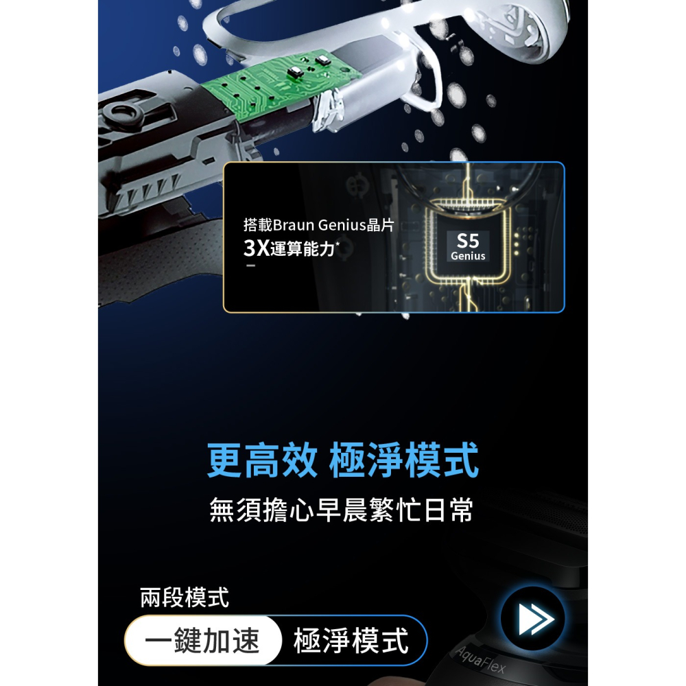 【快速出貨】德國百靈BRAUN 全新親膚 5系列PRO免拆快洗電動刮鬍刀 電鬍刀(53-B12000S) 刮鬍刀-細節圖9
