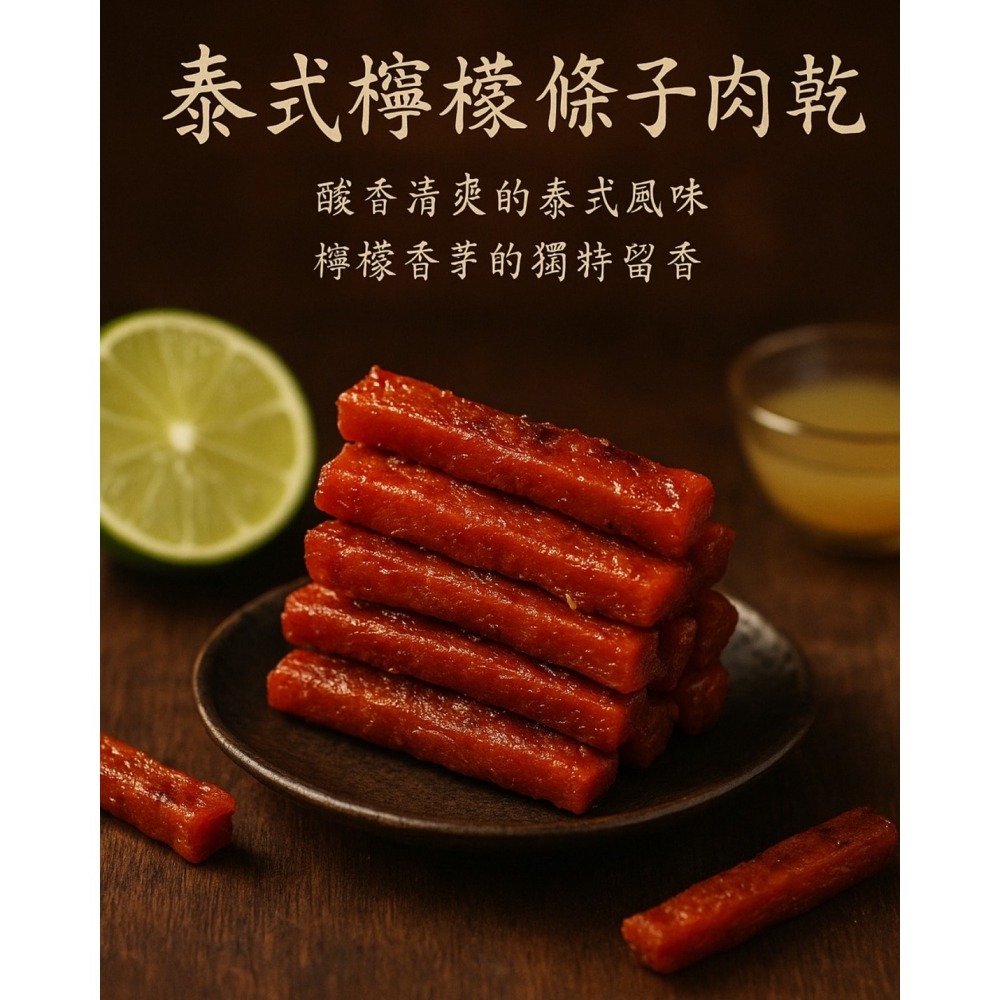 【泰式檸檬肉乾】香檸風味！香香辣辣好夠味！淡淡檸檬香氣伴隨著辣椒的香氣咀嚼... 名產 年節禮盒 伴手禮【胖胖豬】-細節圖4