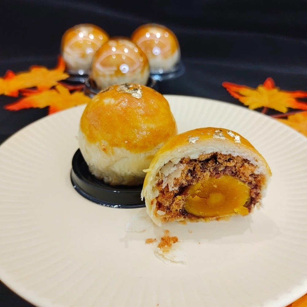 禮盒-金箔肉鬆蛋黃酥/肉鬆蛋黃酥/堅果肉鬆餅 名產 中秋禮盒 伴手禮 年節禮盒-細節圖3