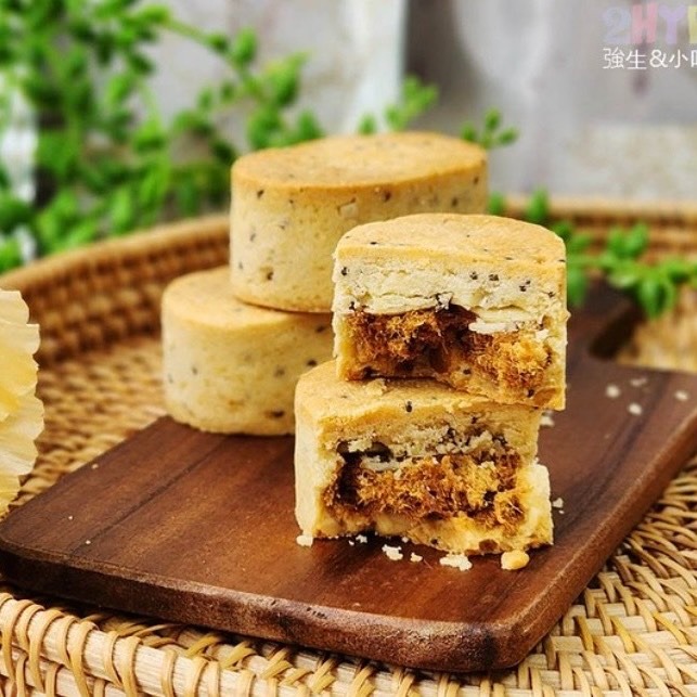 禮盒-金箔肉鬆蛋黃酥/肉鬆蛋黃酥/堅果肉鬆餅 名產 中秋禮盒 伴手禮 年節禮盒-細節圖4