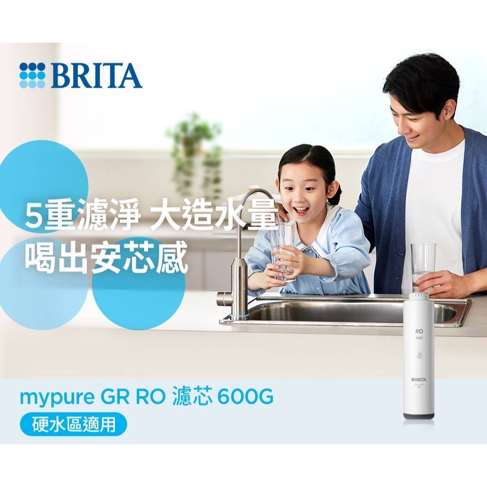 德國BRITA mypure GR RO濾芯 600G 硬水區適用-細節圖2