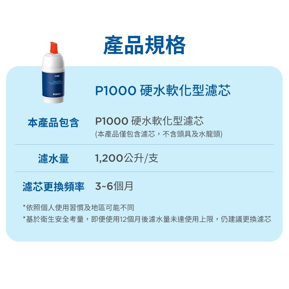 德國BRITA mypure P1000硬水軟化櫥下型濾芯-細節圖3