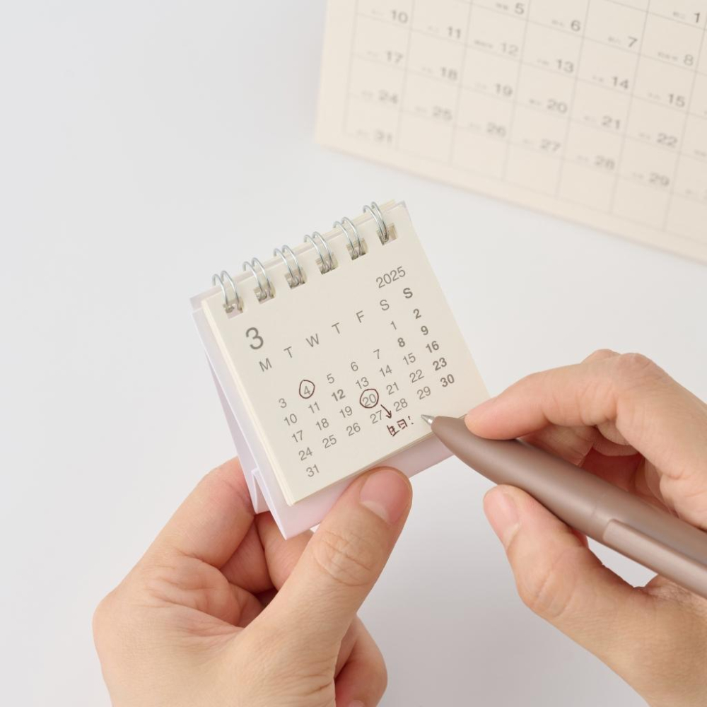 9/9免運買起來🔥無印良品 2025年 迷你 日歷 小日曆本 超可愛迷你版-細節圖3