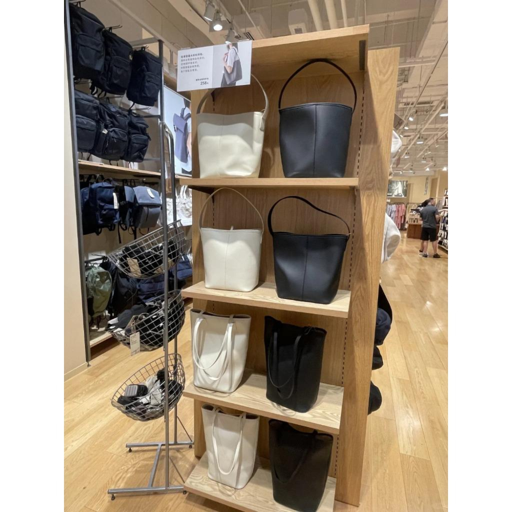 MUJI 無印良品 新款🆕 水桶包 托特包 皮革托特包 氣質包✨海外限定款-細節圖2