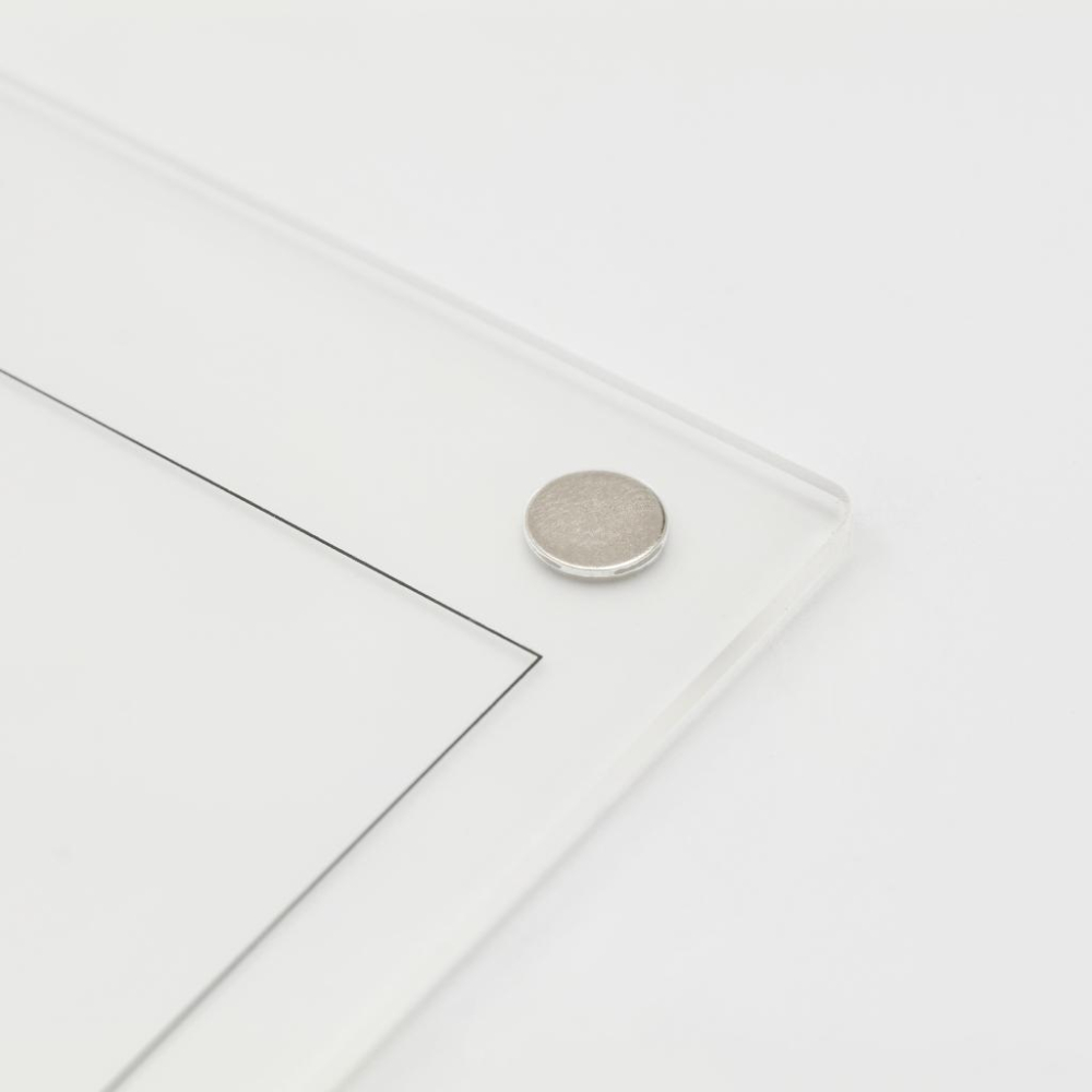 無印良品 MUJI 磁吸式 壓克力記事板 冰箱 留言板 小白板 透明白板 備忘錄 🌊海外限定 A4大小磁吸式壓克力備忘錄-細節圖3