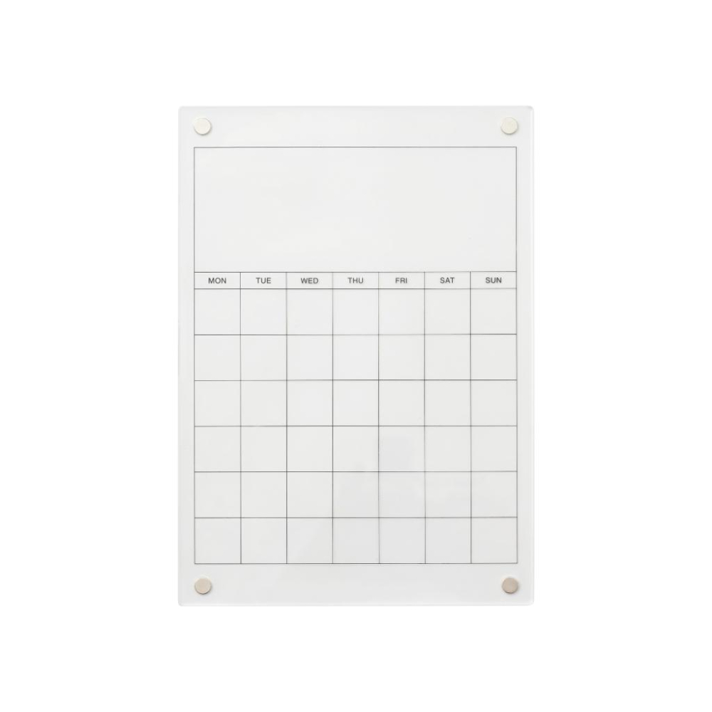 無印良品 MUJI 磁吸式 壓克力記事板 冰箱 留言板 小白板 透明白板 備忘錄 🌊海外限定 A4大小磁吸式壓克力備忘錄-細節圖4