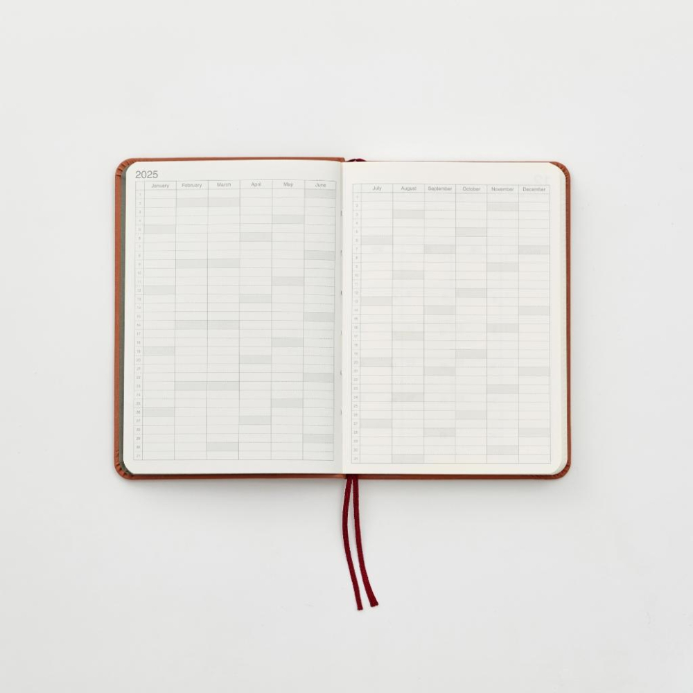 MUJI 無印良品 2025 月計畫 日程本 封面環保PU材質 超有質感的手帳 日記本 月計畫 筆記本-細節圖7