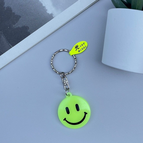 日本製 螢光鑰匙圈 微笑吊飾 夜光 吊飾 鑰匙圈 反光鑰匙圈 機車吊飾 微笑吊飾 包包裝飾
