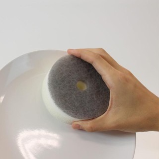日本製 marna 廚房海綿 海綿 菜瓜布 清潔海綿 清潔刷 附吸盤 刷子 透氣海綿-細節圖4