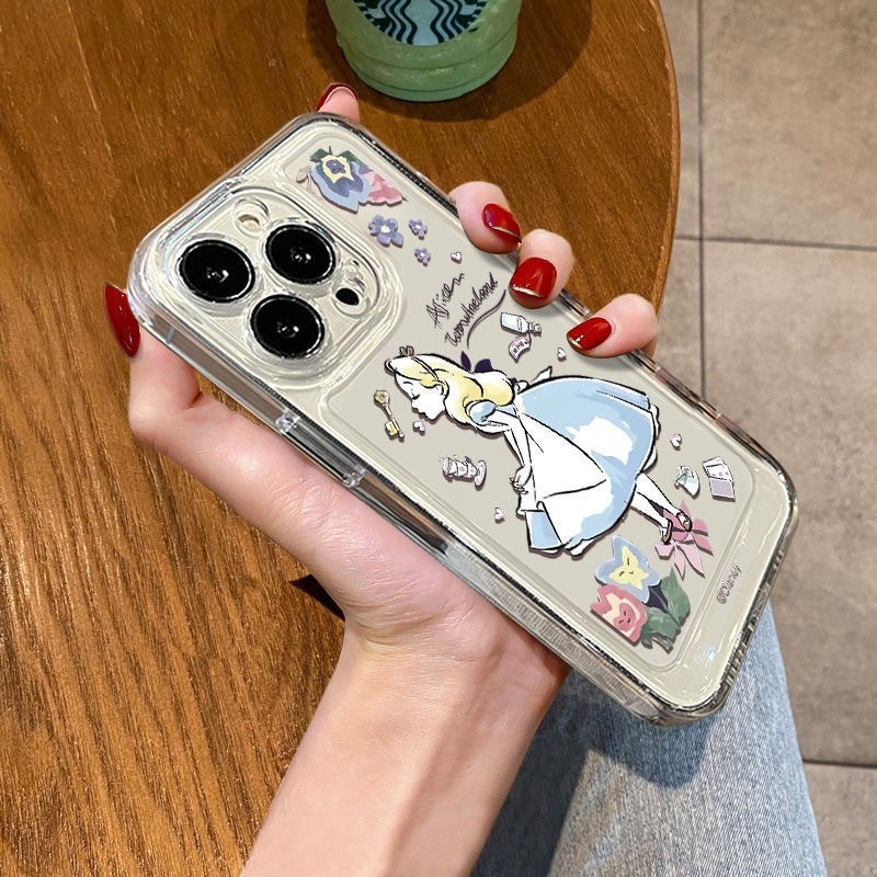 【RuRu】愛麗絲透明手機殼 蘋果全型號 全包式氣墊軟殼 連按鍵都不放過-細節圖3