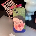 【RuRu】搞怪表情男女孩手機殼 蘋果全型號 紫 綠 全包式軟殼 連按鍵都不放過-規格圖3
