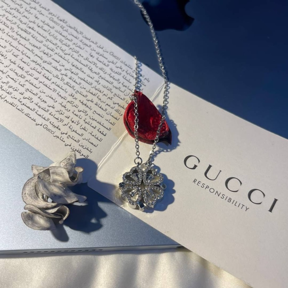 【RuRu】小眾設計 超熱賣輕奢愛心四葉草兩戴項鍊 百變造型兩種配戴方式 四葉草內置磁吸 鈦鋼材質 |40+6cm延長線-細節圖2