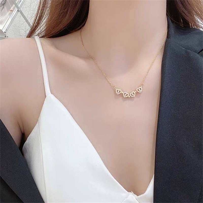 【RuRu】小眾設計 超熱賣輕奢愛心四葉草兩戴項鍊 百變造型兩種配戴方式 四葉草內置磁吸 鈦鋼材質 |40+6cm延長線-細節圖6