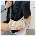 【RuRu】小眾設計 雲朵腋下包有附絲帶 彩色 黑色 黃色 米色 PU材質 寬23 高16 厚7 (cm)-規格圖6