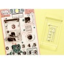 SANBY 日本透明印章附壓克力板（限定） 大象 貓頭鷹 熊 全新-規格圖10