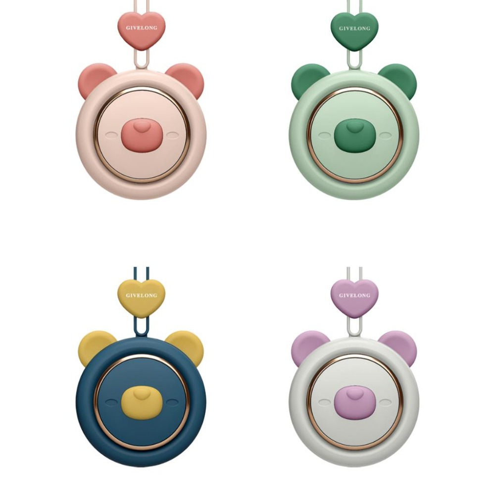 【現貨24H出】熊熊造型掛繩風扇 萌趣小熊無葉風扇 可愛風扇 小朋友風看 隨身風扇 可愛時尚【多件另有優惠】｜換你來玩-細節圖2