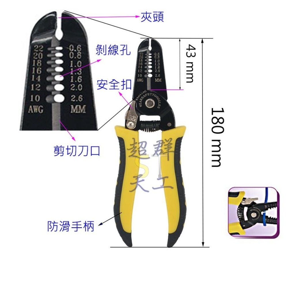 ⏱24hr出貨  瘋狂降價 舍樂力 SELLERY 剝線鉗 剝皮鉗 電線剪線鉗 0.6~2.6 mm 剝線 88-905-細節圖3