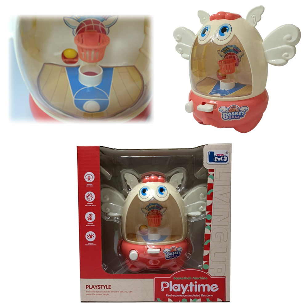 🎁現貨24H出 可愛天使寶寶籃球架 桌面手指藍球比賽遊戲機 迷你跳球 兒童桌遊 精緻禮盒送禮 ｜換你來玩-細節圖2